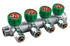 VER404 Коллектор регул. с еврокон. 3/4"-16-4 вых."(30шт)