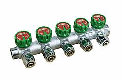 VER405 Коллектор регу. с еврок.3/4"-16-5 вых.(16/1шт)