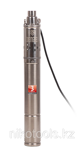 Скважинный насос DWS-3-75, винтовой, диаметр 3", 500 Вт, 1600 л/ч, напор 75 м// Denzel