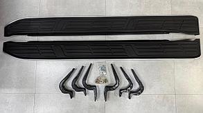 Пороги комплект с серой вставкой PR150