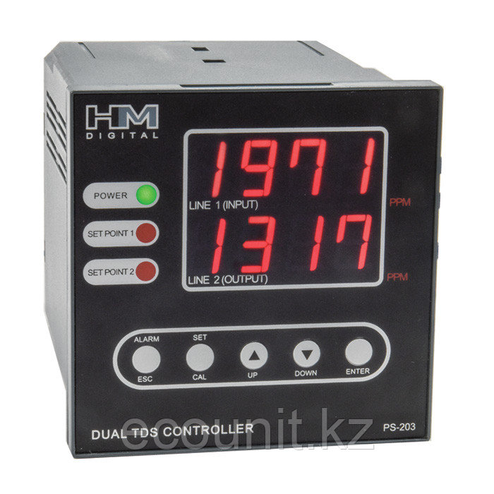 HM Digital PS-203 Солемер двухканальный монитор-контроллер качества воды с двумя датчиками PS203
