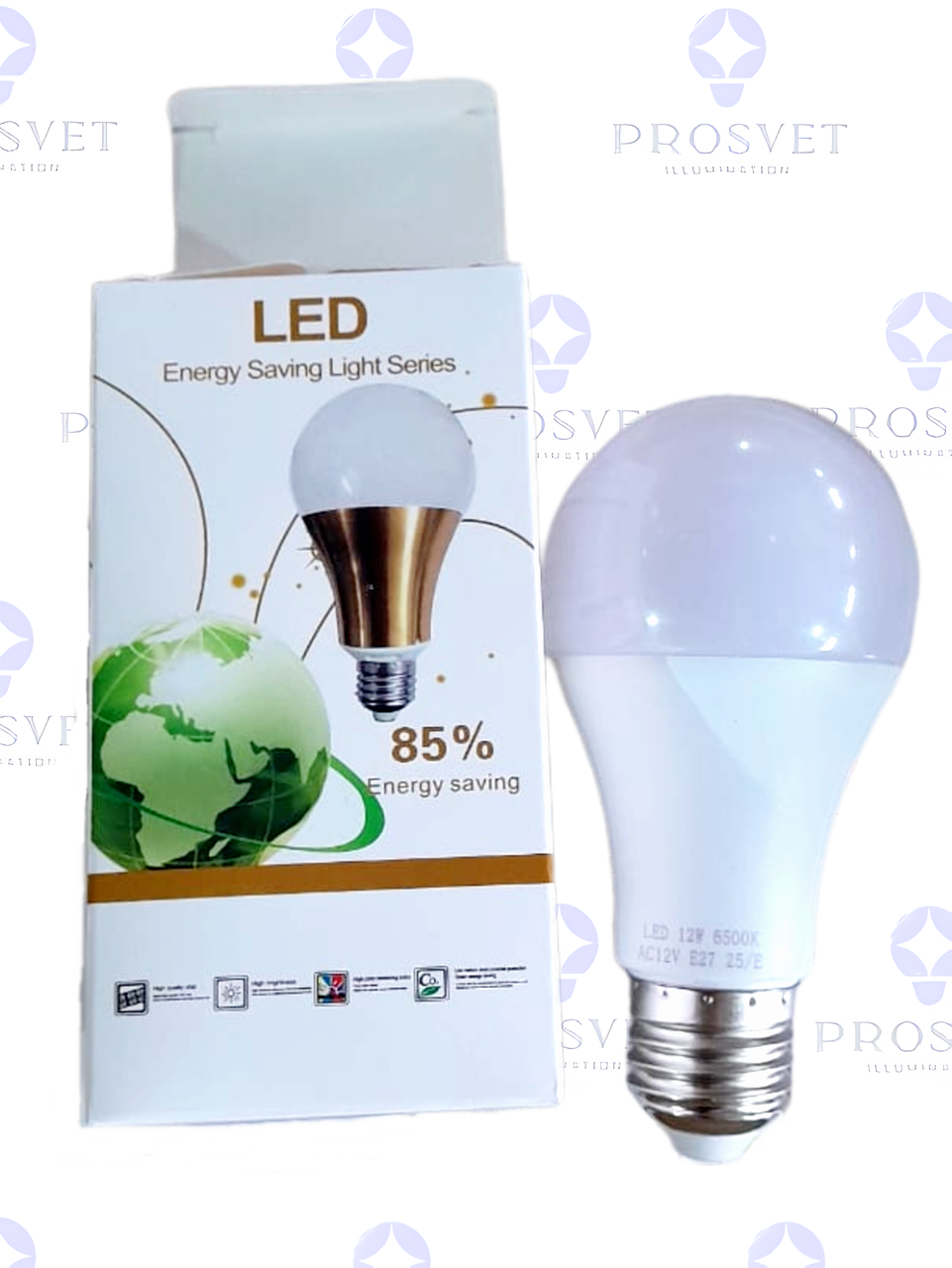 LED лампа А60 AC 12W 12V PROSVET