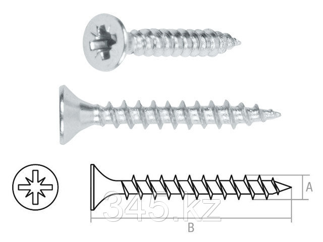 Шуруп универсальный 4.5х25 мм белый цинк (50 шт в зип-локе) STARFIX