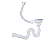 Сифон 3 1/2" гофрированный, с круглым переливом, латунный винт 45мм, выход 40/50, AV Engineering