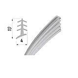 Уплотнитель Ёлочка для стекла 6 и 8мм. | матовый черный | FGD-518BL, фото 3