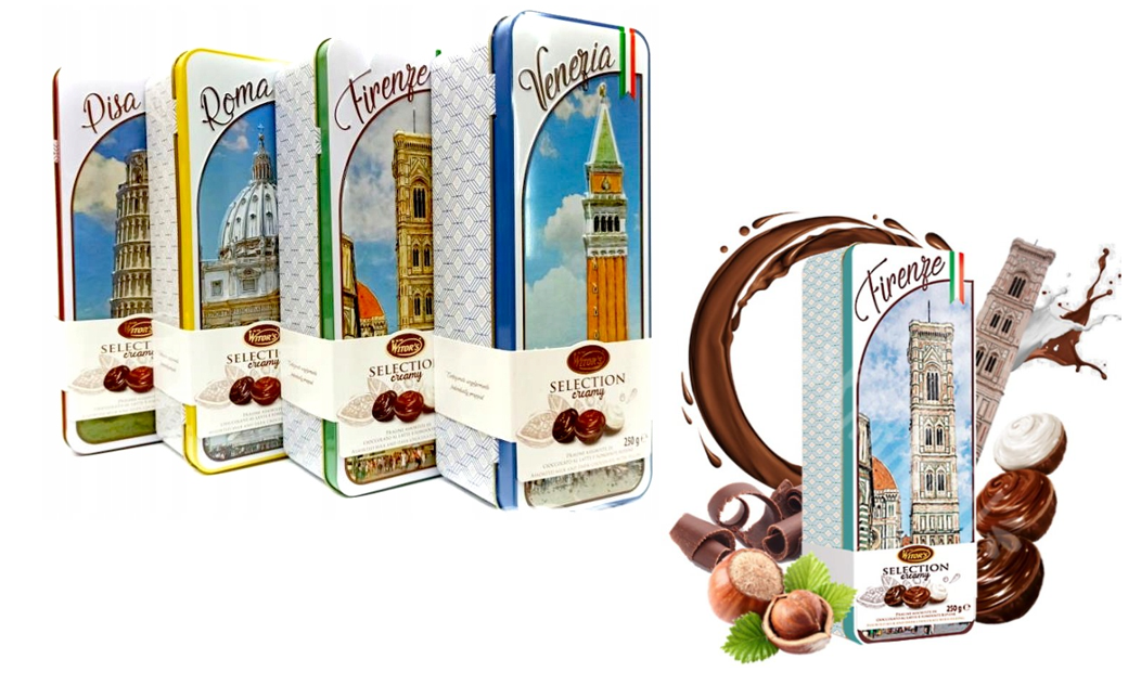 Шоколадные конфеты Witor's Creamy "Italian Towers" 250 гр (ж/б)