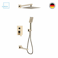 Душевая система золото KupferZink H71124-3 Встраиваемая