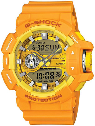 Часы Кварцевые CASIO G-Shock GA-400A-9AER-Yellow пластик, фото 1