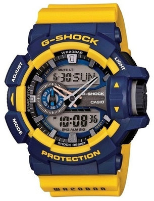 Кварцевые CASIO G-Shock GA-400-9BER-Blue пластик, фото 1