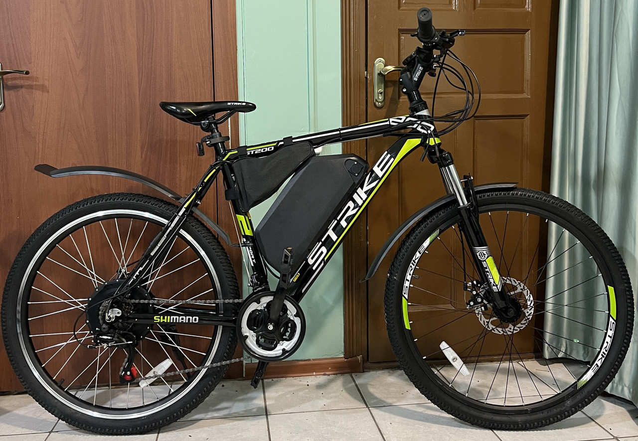 Электровелосипед STRIKE 48V 1000W (MAX 1500 W), MXUS, редукторный, Аккум. Li-ion 48V 28.8 A/H. Рама 21".Кол.26 "