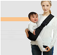 Переноска-слинг для родителей, цвет синий, с геометрическим шахматным узором, фото 4