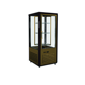 Витрина кондитерская D4 VM 400-1 (R400C Люкс коричнево-золотой, 1/2, INOX)