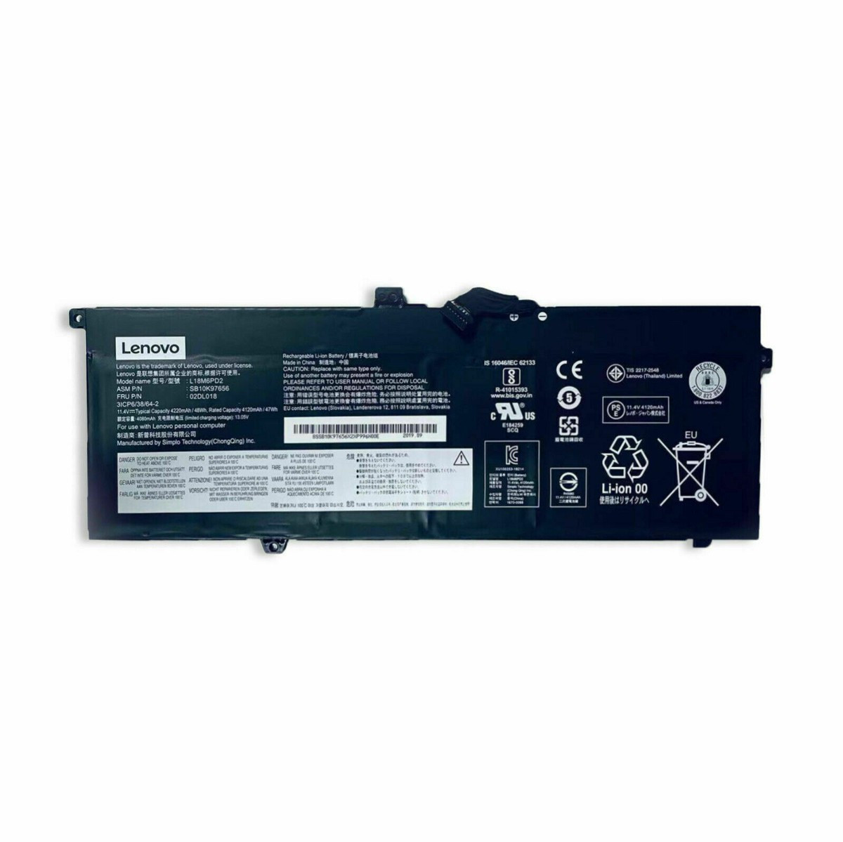 Аккумулятор для ноутбука Lenovo ThinkPad X390 X395, X13 1st Gen, фото 1