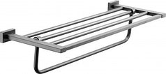 V5019G Полотенцедержатель с полкой,нерж. сталь, цвет серый VIEIR (10/1шт)