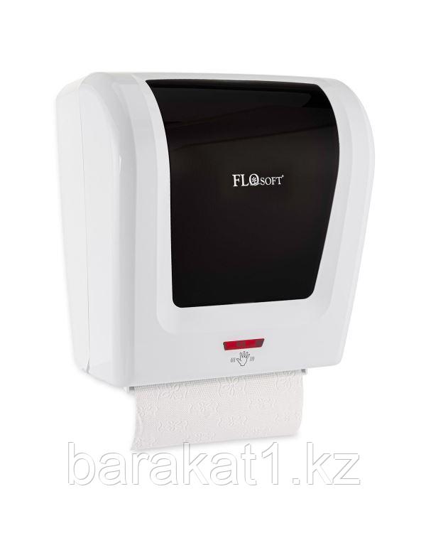 Диспенсер автоматический для рулонных полотенец Flosoft F047 (цвет белый)
