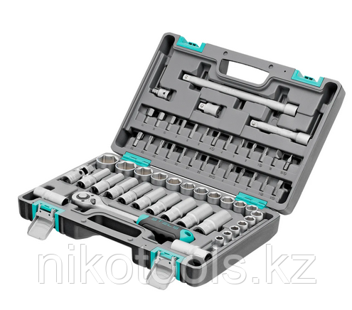 Набор инструментов, 1/2", CrV, пластиковый кейс 60 предметов// Stels