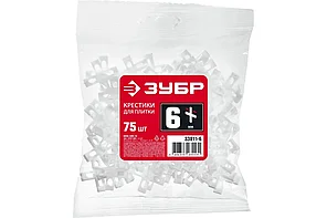 Крестики для плитки, ЗУБР 6 мм, 75шт