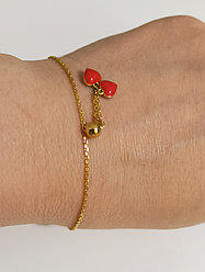 Браслет "Сердце" / 15-18 см ( пр. Абая 141 )