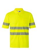 Рубашка-поло из хлопка с коротким рукавом и сегментированной лентой