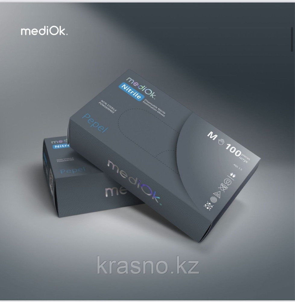 Перчатки M 100шт нитрил Pepel MediOk