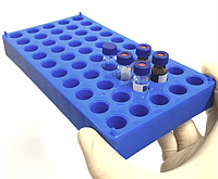 Пластиковый держ. для флаконов для хроматографии, подставка для флаконов 12 мм, 1,5/2 мл (50 лунок)