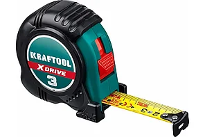 Рулетка, KRAFTOOL X-Drive 3м х 19мм