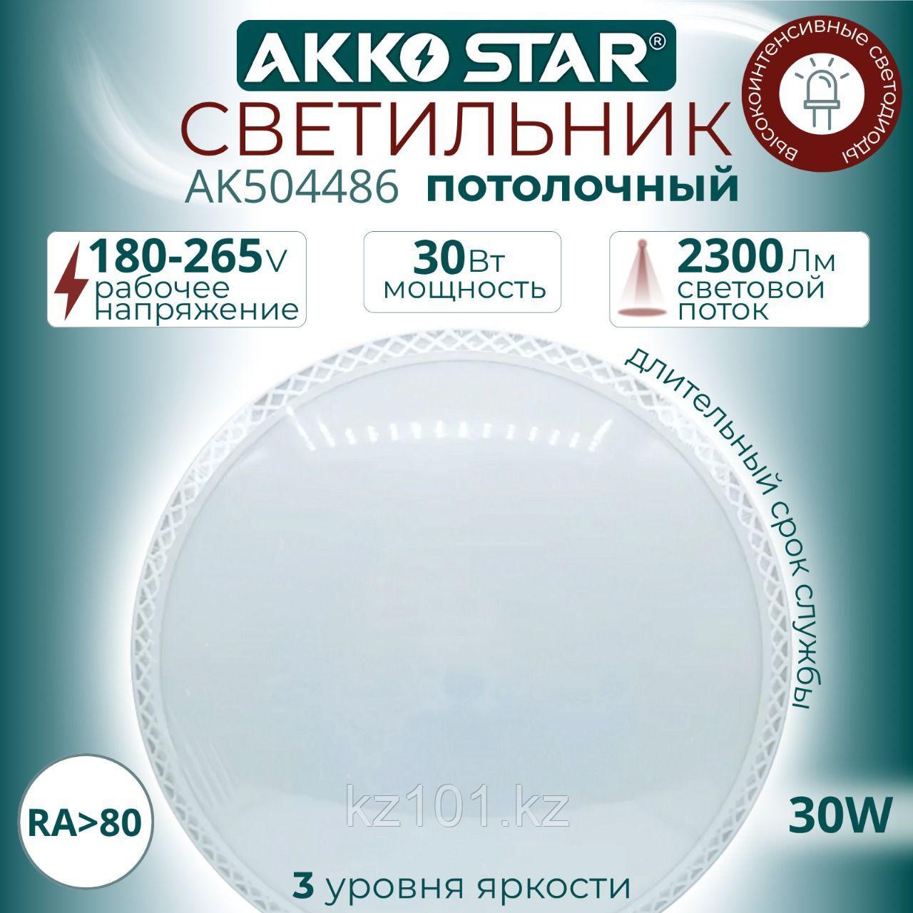 Светодиодный потолочный светильник AKKO STAR AK504486, 30w