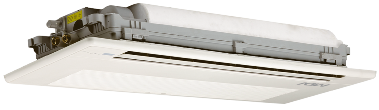 Кассетные двухтрубные фанкойлы MDV с DC мотором серия MDKC (однопоточные) MDKC-V400R-B панель MBQ1-02D, фото 1