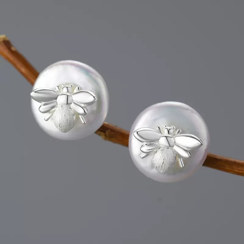 Женские серьги, серебро 925пр Lotus Fun (ручная работа) вес 3,00гр, вставка культивированный жемчуг, фото 1