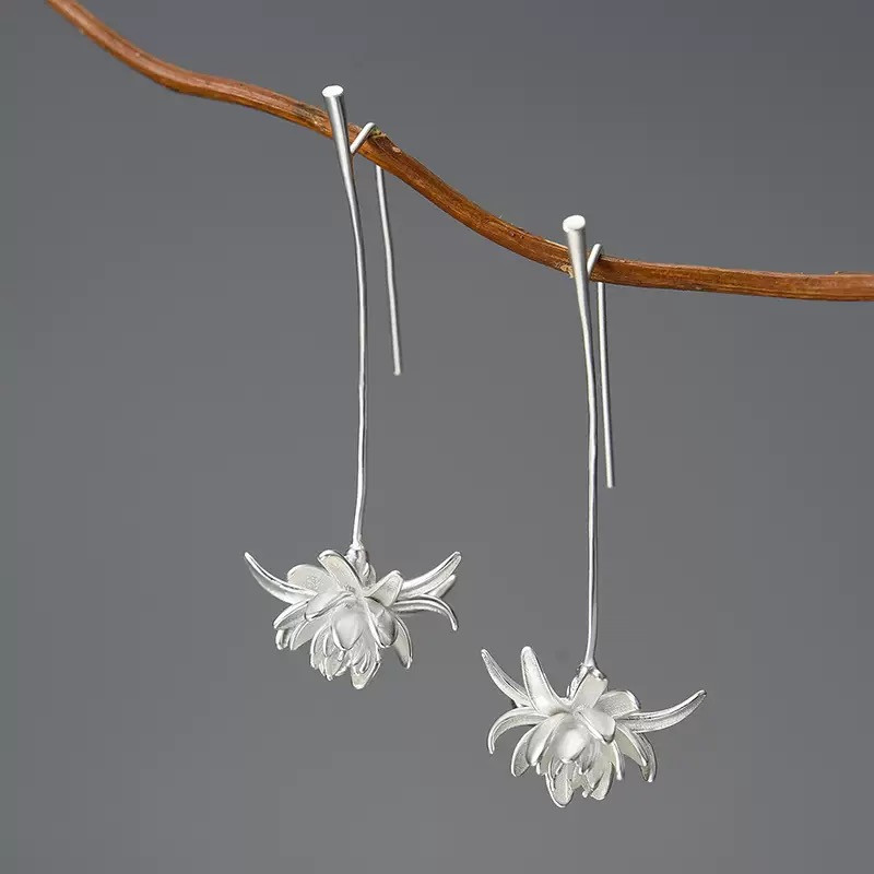 Женские серьги, серебро 925пр Lotus Fun (ручная работа) вес 6,16гр, фото 1