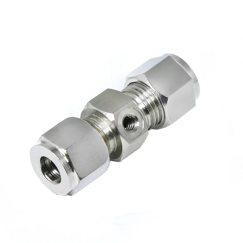 Проходной резьбовой фитинг 3/8" для двух форсунок резьбовой 10/24UNC, фото 1