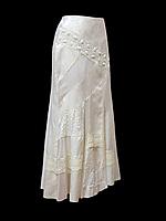 Нарядная Женская Миди Юбка Цвета Слоновой Кости