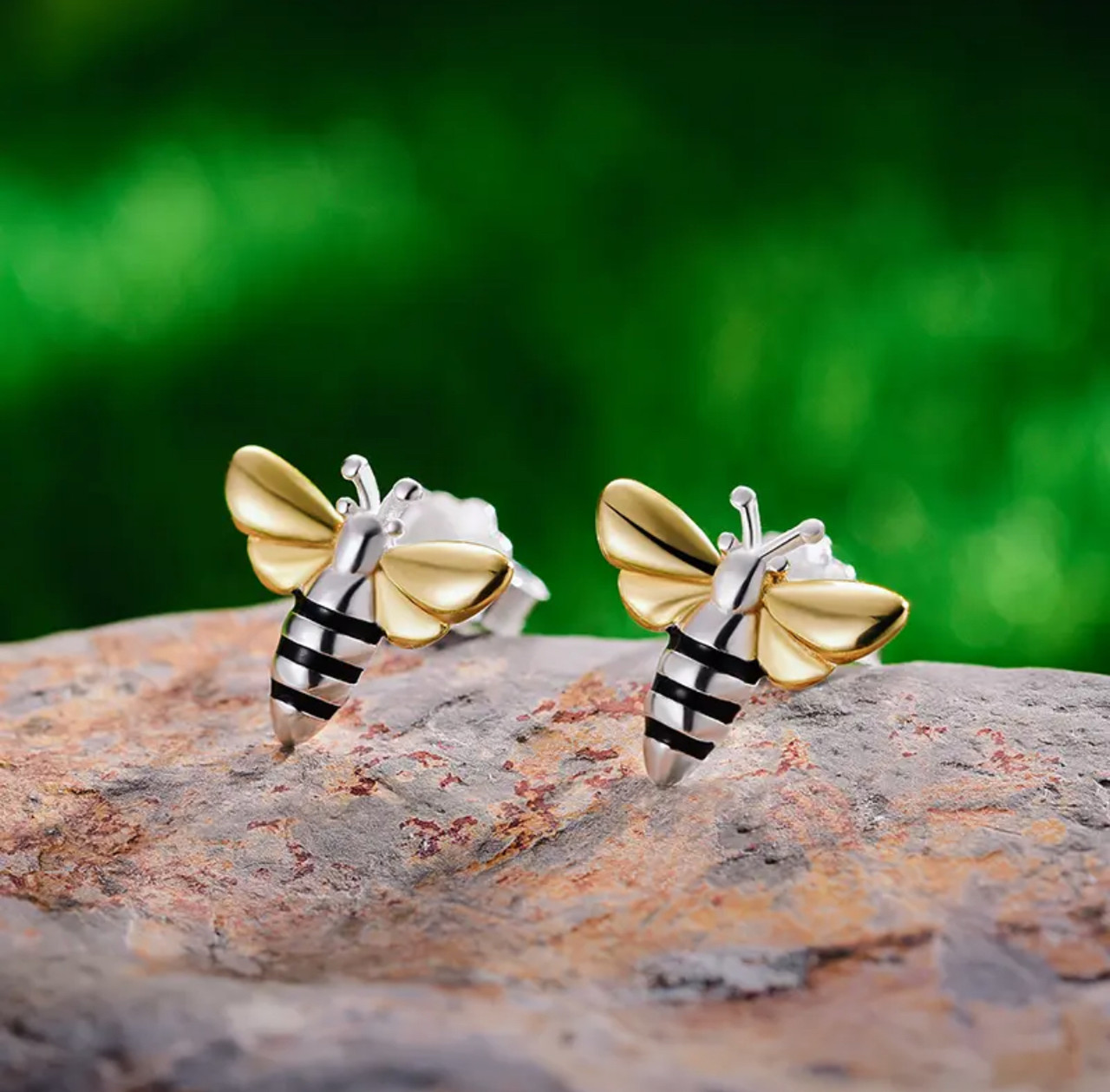 Женские серьги, серебро 925пр (покрыт золотом 18 карат) Lotus Fun (ручная работа) вес 1гр, фото 1