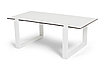 "Варадеро" журнальный стол из HPL 110х60 H43, каркас алюминий белый муар, цвет столешницы "молочный", фото 3