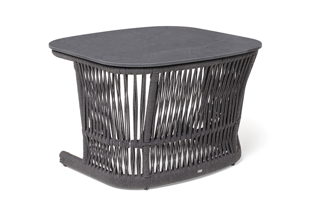"Лугано" журнальный стол 76х76 H55 см из HPL, цвет "серый гранит", фото 1