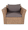 "Капучино" кресло из искусственного ротанга (гиацинт), цвет соломенный, фото 2