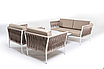 "Касабланка" лаунж-зона плетеная из роупа 4-местная, цвет бежевый, фото 3