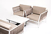 "Касабланка" лаунж-зона плетеная из роупа 4-местная, цвет бежевый, фото 7