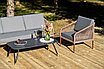 "Канны" лаунж-зона 5-местная из роупа со столом "Верона" (серый гранит), каркас алюминиевый коричневый, роуп, фото 7