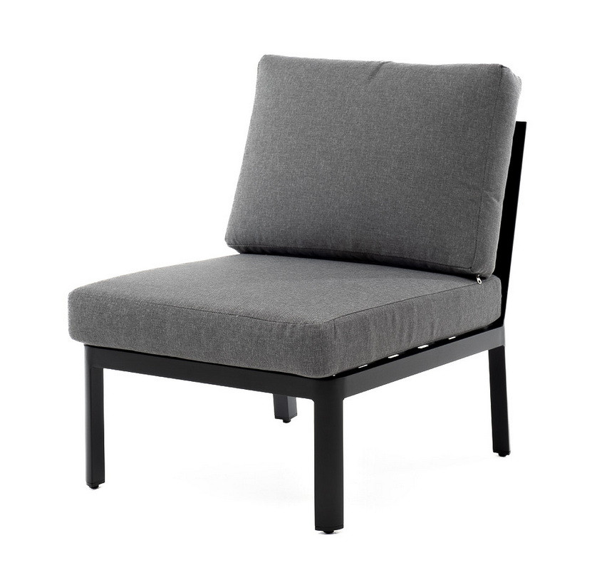 "Париж" модуль диванный алюминиевый центральный, цвет серый, фото 1