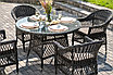 "Дольче" обеденная группа из искусственного ротанга, цвет графит, фото 7