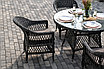 "Дольче" обеденная группа из искусственного ротанга, цвет графит, фото 8
