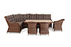 "Бергамо" обеденная группа угловая из искусственного ротанга, цвет коричневый, фото 5
