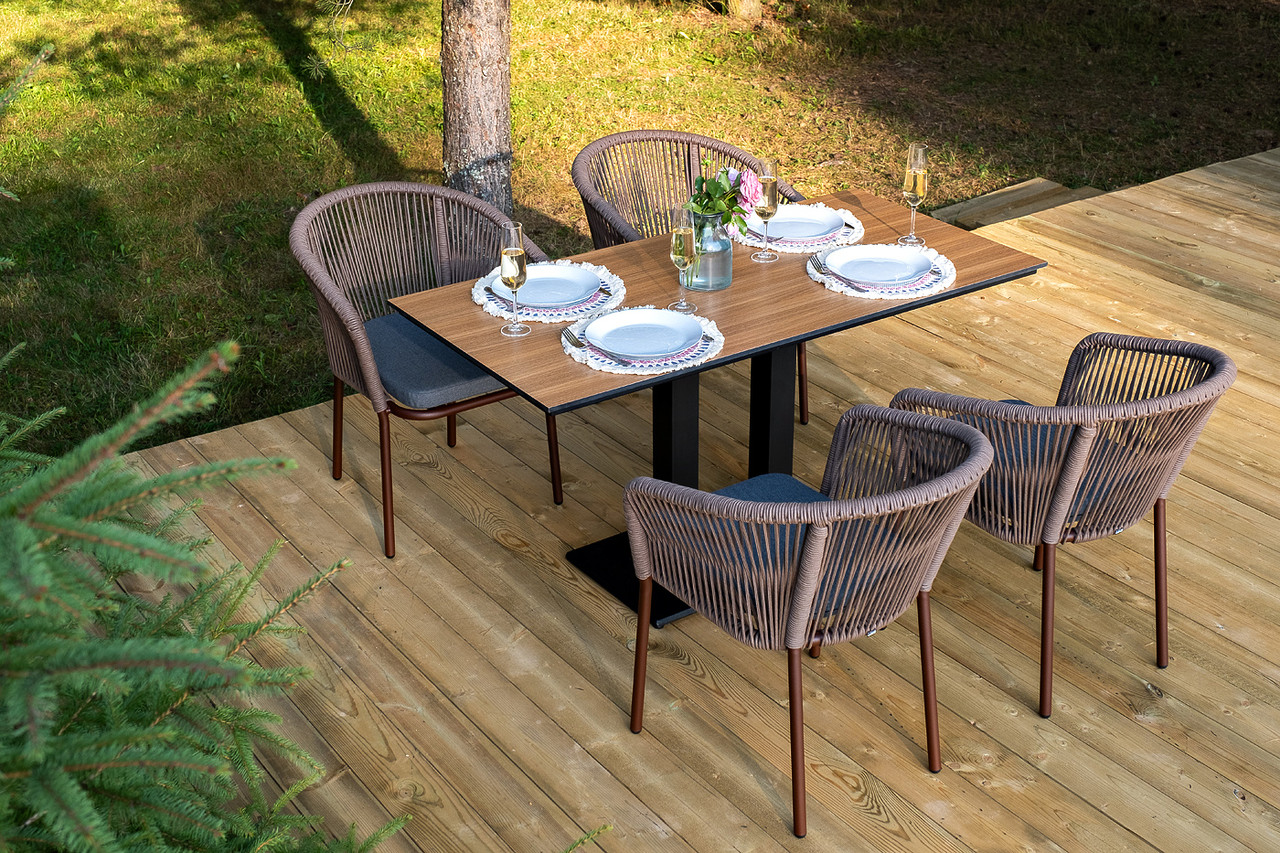 "Каффе Дабл" обеденная группа на 4 персоны, цвет "дуб", фото 1