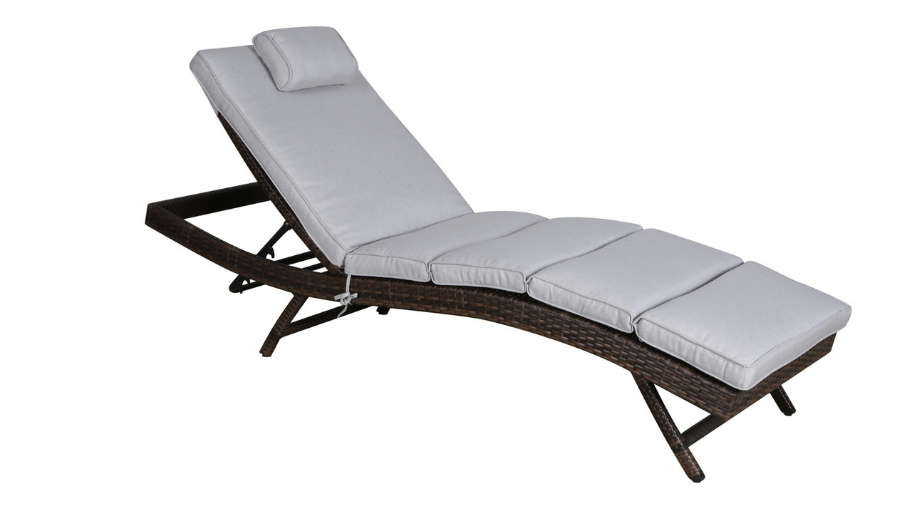 "Лиссабон" шезлонг из искусственного ротанга, цвет коричневый, фото 1