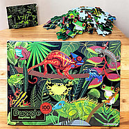 8020 Хамелеон пазл крупные 100дет (обратная сторона светится)28х21см, фото 3