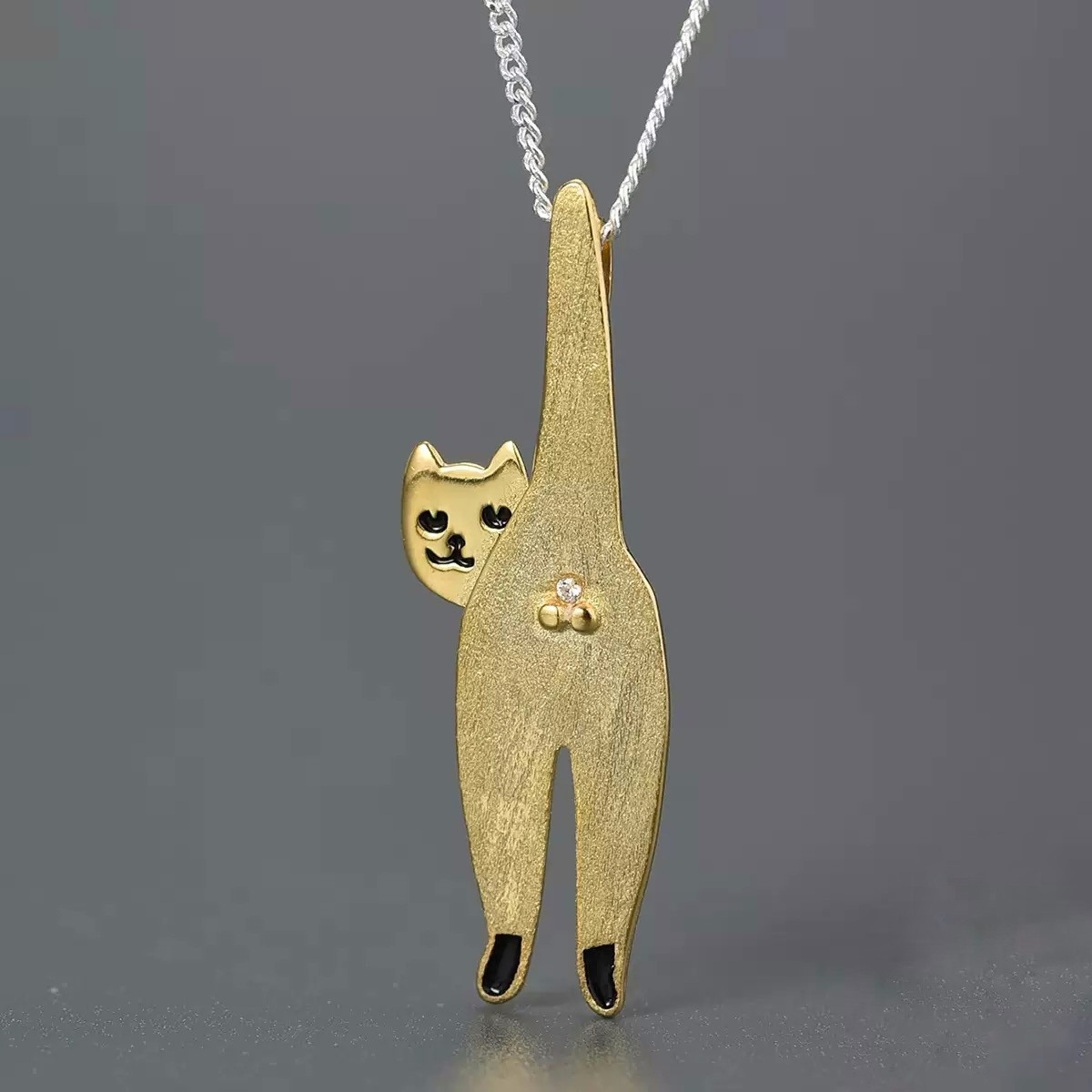 Кулон с цепью 45см, серебро 925пр (покрыт 18К золото) Lotus Fun (ручная работа) вес 3гр, фото 1