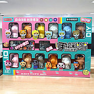 B01-3 Раскраска зверушки 6шт брелок+ 6шт светится, фото 3