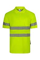 Рубашка поло с коротким рукавом из переработанного полиэстера с сегментированной лентой