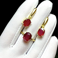 Комплект с натуральными Рубинами 10 и 11 мм